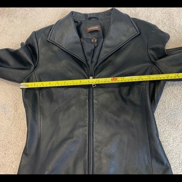 Danier Leather black soft leather Moto jacket Sz S NWOT - Picture 5 of 6